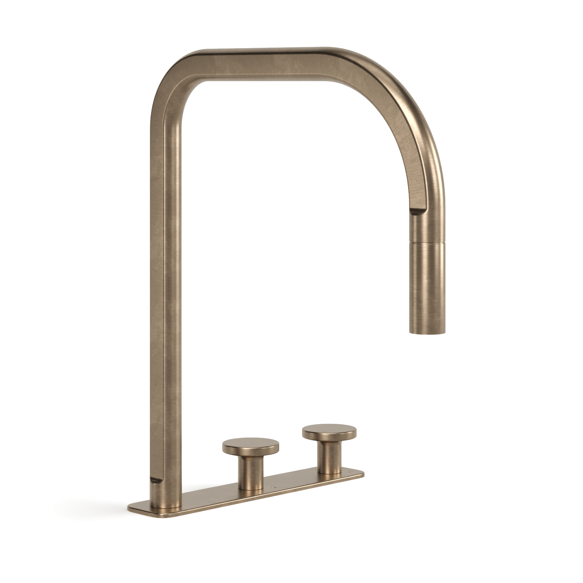 Figura Disc Deck Mount Sink Tap Set w. Pull Out Spray